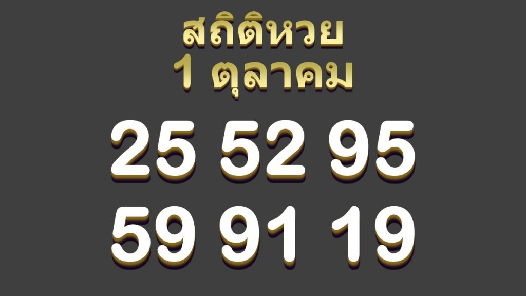 เลขจากสถิติหวย1ตุลาคม