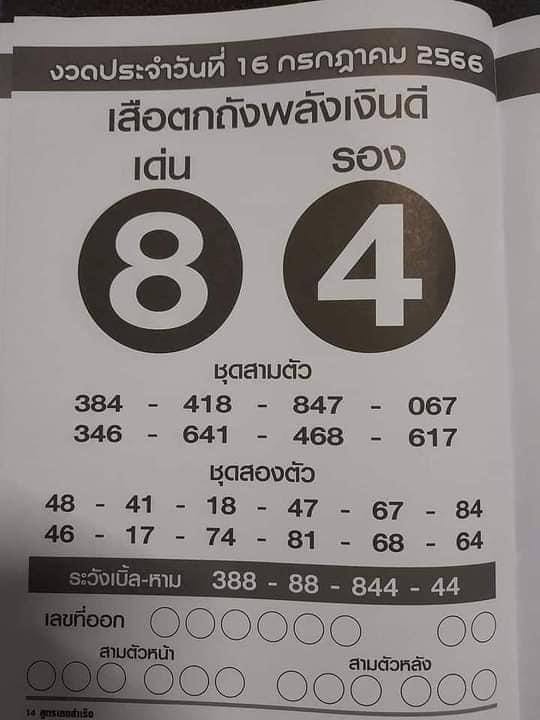 เสือตกถัง16/7/66