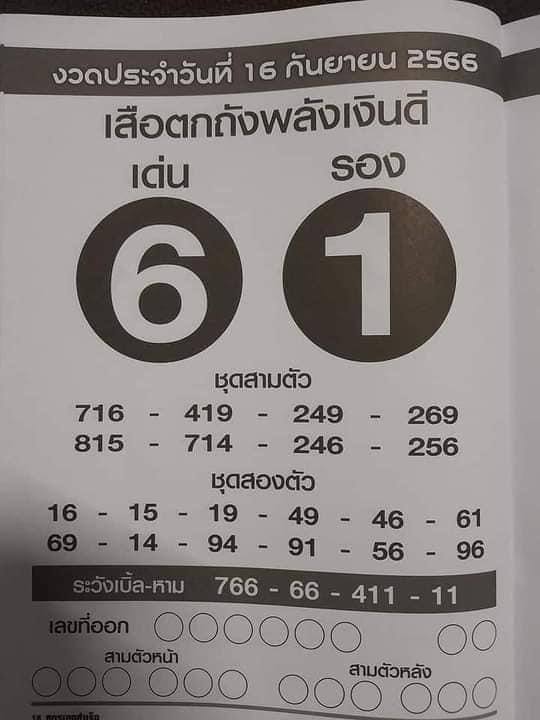 เสือตกถัง16/9/66