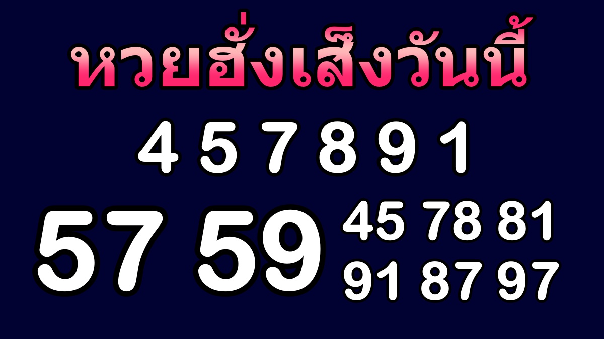 หวยหุ้นฮั่งเส็งวันนี้